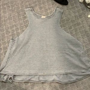 Gray racerback flowy top